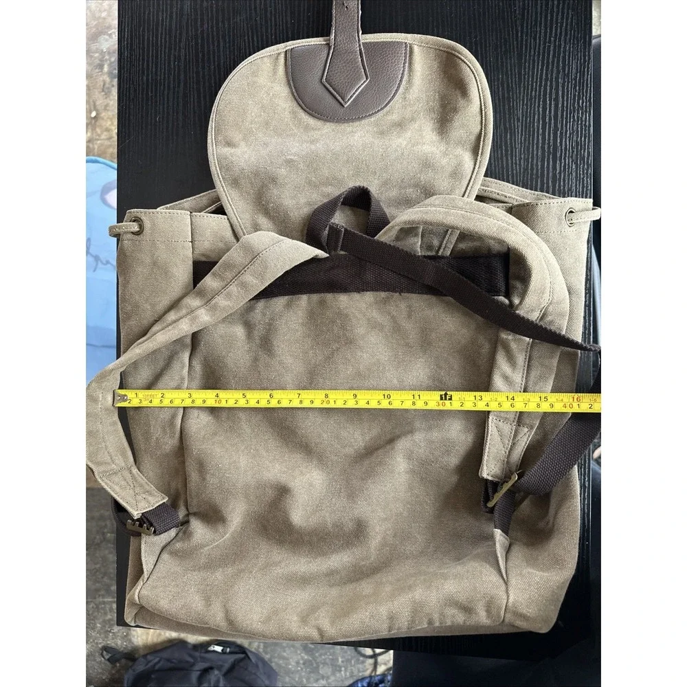 Gootium Canvas Rucksack Backpack Bag Drawstring Buckle Close Messenger‎ Outdoor